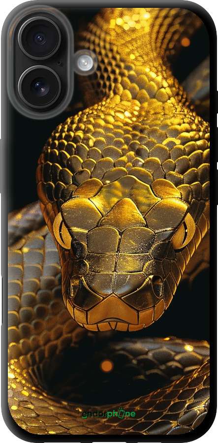 TPU чехол Golden snake для Apple iPhone 16 Plus - 6072b-3714 изображение 