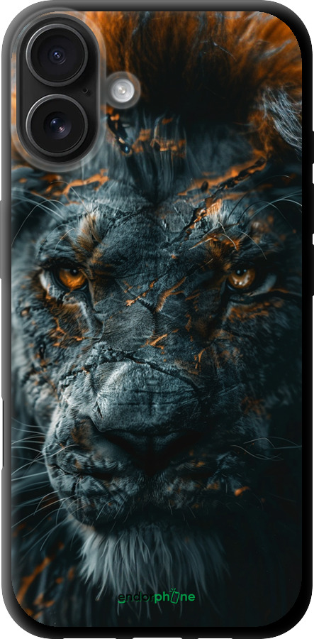 TPU чехол Полум'яний лев для Apple iPhone 16 Plus - 6153b-3714 изображение 