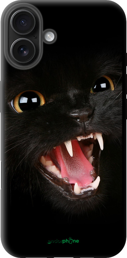 TPU чехол Чёрная кошка для Apple iPhone 16 Plus - 932b-3714 изображение 