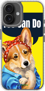 Чехол Bumper чехол чехол с корги You Can Do It для Apple iPhone 16 Plus - 6184pc-3714 изображение 