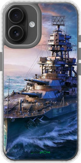 Чохол Bumper чехол Військовий корабель, world of tanks, wargaming для Apple iPhone 16 Plus - 6461pc-3714 изображение 