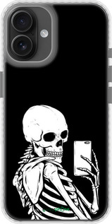 Чехол Bumper чехол Скелет делает Selfie для Apple iPhone 16 Plus - 6535pc-3714 изображение 