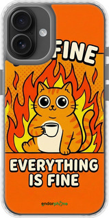 Чехол Bumper чехол Funny Cat для Apple iPhone 16 Plus - 6786pc-3714 изображение 