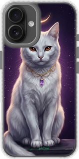 Чохол Bumper MagSafe чехол Mystic White Cat Gothic Dark Purple Gold для Apple iPhone 16 Plus - 6805pm-3714 изображение 