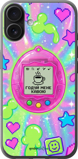 Силиконовый чехол Y2K Aesthetic Retro Pet: Годуй мене кавою для Apple iPhone 16 Plus - 6784u-3714 изображение 