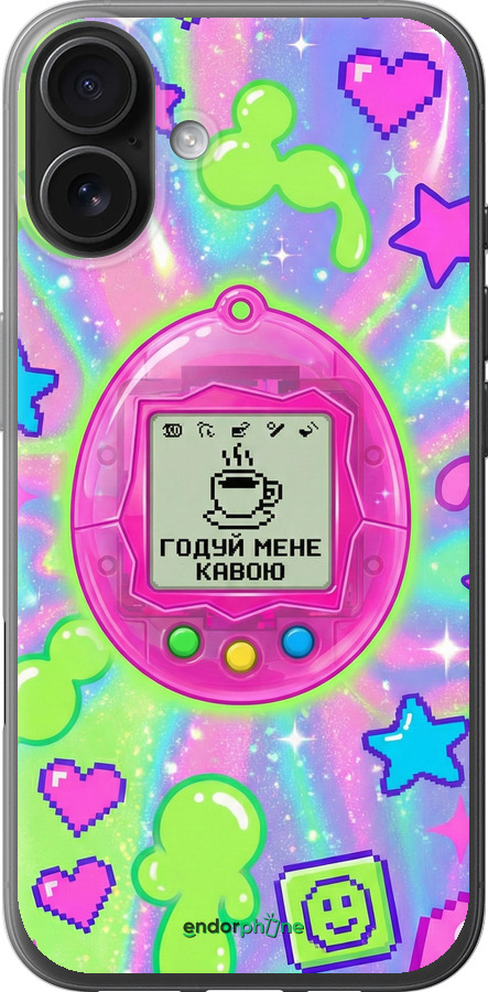 Силиконовый чехол Y2K Aesthetic Retro Pet: Годуй мене кавою для Apple iPhone 16 Plus - 6784u-3714 изображение 