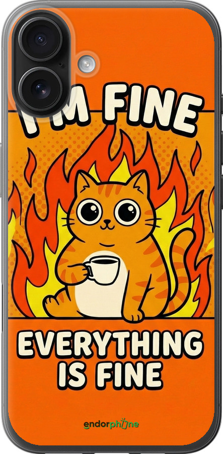 Силиконовый чехол Funny Cat для Apple iPhone 16 Plus - 6786u-3714 изображение 