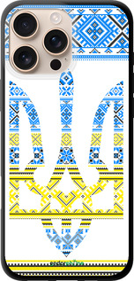 TPU чехол Герб - вышиванка желто-голубая для Apple iPhone 16 Pro Max - 1197b-3706 изображение 