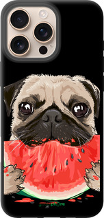 TPU чехол Мопс и арбуз для Apple iPhone 16 Pro Max - 4665b-3706 изображение 