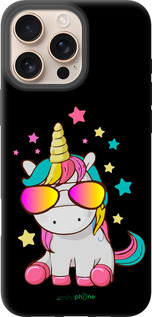 TPU чехол Единорог в очках для Apple iPhone 16 Pro Max - 4879b-3706 изображение 