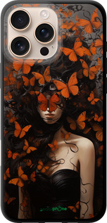 TPU чехол Дівчина з помаранчевими метеликами для Apple iPhone 16 Pro Max - 5941b-3706 изображение 