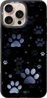 TPU чехол С синими отпечатками лап для Apple iPhone 16 Pro Max - 6441b-3706 изображение 