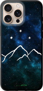 TPU чехол Горы и звезды нарисованы на фоне галактики для Apple iPhone 16 Pro Max - 6490b-3706 изображение 