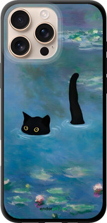 TPU чехол Із зображенням кота та водяної лілії Monet для Apple iPhone 16 Pro Max - 6519b-3706 изображение 