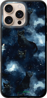 TPU чехол Зображення котиків з темною аквареллю для Apple iPhone 16 Pro Max - 6521b-3706 изображение 