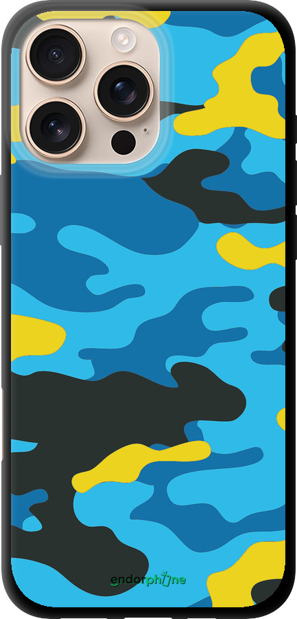 TPU чехол Желто-голубой камуфляж для Apple iPhone 16 Pro Max - 1084b-3706 изображение 