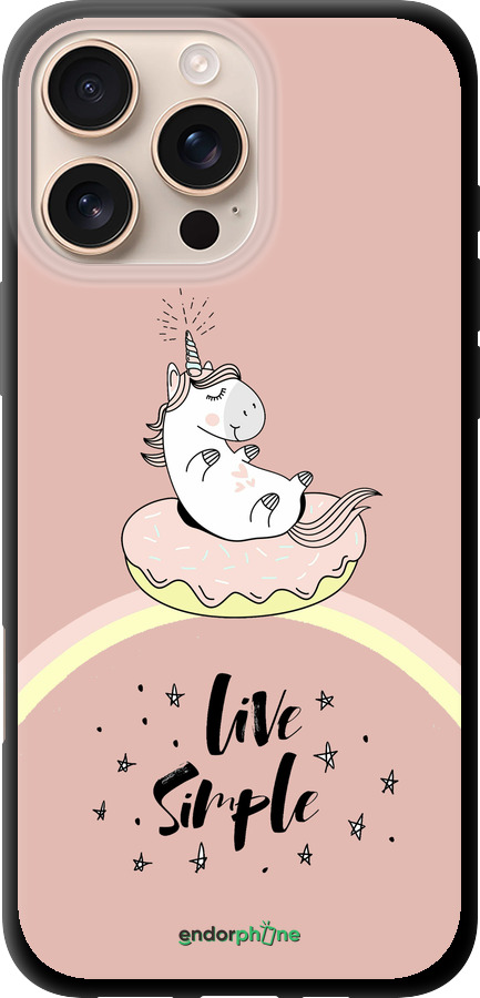 TPU чехол Единорожка в пончике для Apple iPhone 16 Pro Max - 4282b-3706 изображение 