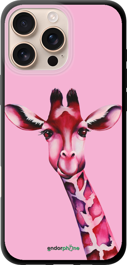 TPU чехол Розовая жирафа для Apple iPhone 16 Pro Max - 4441b-3706 изображение 