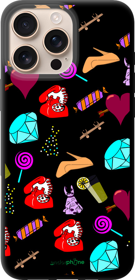 TPU чехол stickers для Apple iPhone 16 Pro Max - 4757b-3706 изображение 