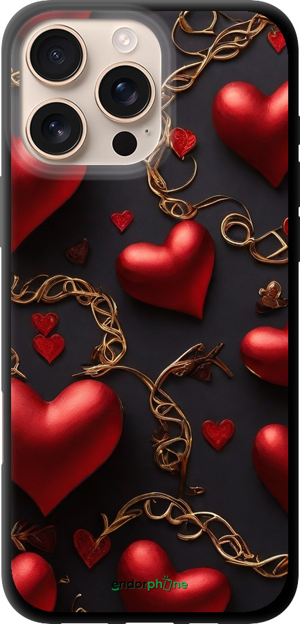 TPU чехол Сердечки для Apple iPhone 16 Pro Max - 5831b-3706 изображение 