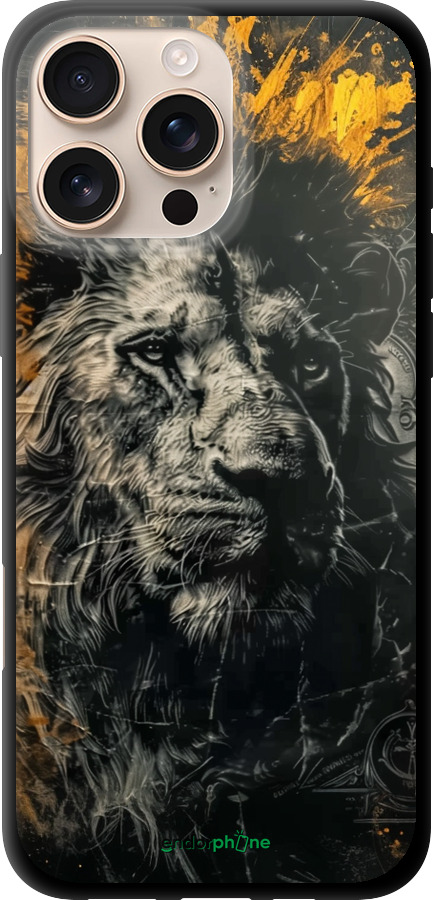 TPU чехол Лев в золотых красках для Apple iPhone 16 Pro Max - 6155b-3706 изображение 