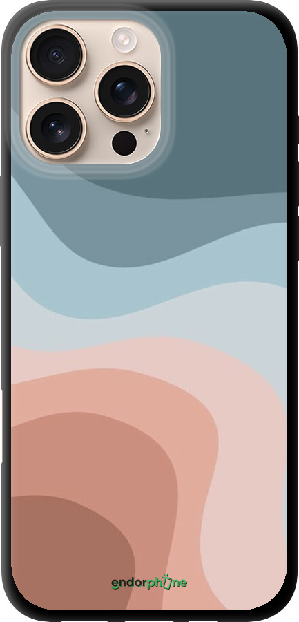TPU чехол З синіми та рожевими хвилями в стилі ретро для Apple iPhone 16 Pro Max - 6532b-3706 изображение 