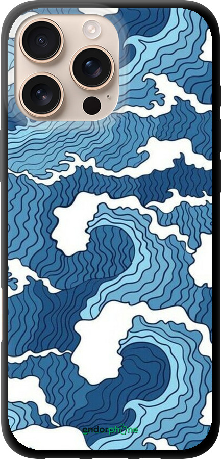 TPU чехол Абстрактный рисунок морских волн для Apple iPhone 16 Pro Max - 6538b-3706 изображение 