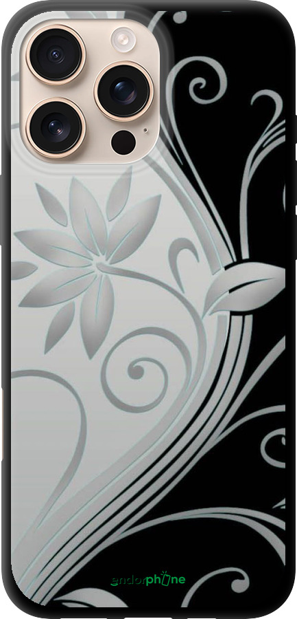 TPU чехол Цветы на чёрно-белом фоне для Apple iPhone 16 Pro Max - 840b-3706 изображение 