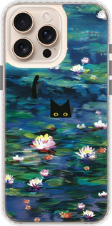 Чехол Bumper чехол із зображенням водяних лілій та кішок для Apple iPhone 16 Pro Max - 6257pc-3706 изображение 