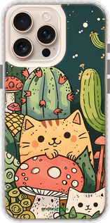Чехол Bumper чехол Коты грибы для Apple iPhone 16 Pro Max - 6321pc-3706 изображение 