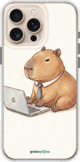 Чохол Bumper MagSafe чехол Funny Capybara CEO Working для Apple iPhone 16 Pro Max - 6777pm-3706 изображение 