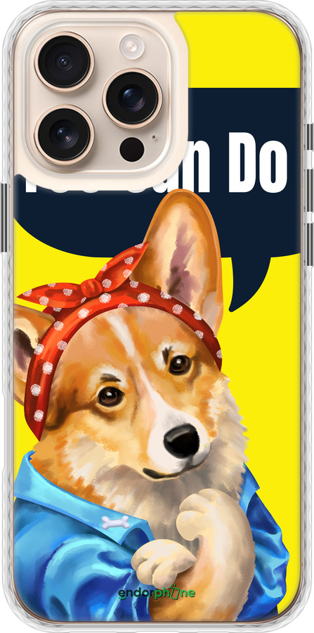 Чехол Bumper чехол чехол с корги You Can Do It для Apple iPhone 16 Pro Max - 6184pc-3706 изображение 