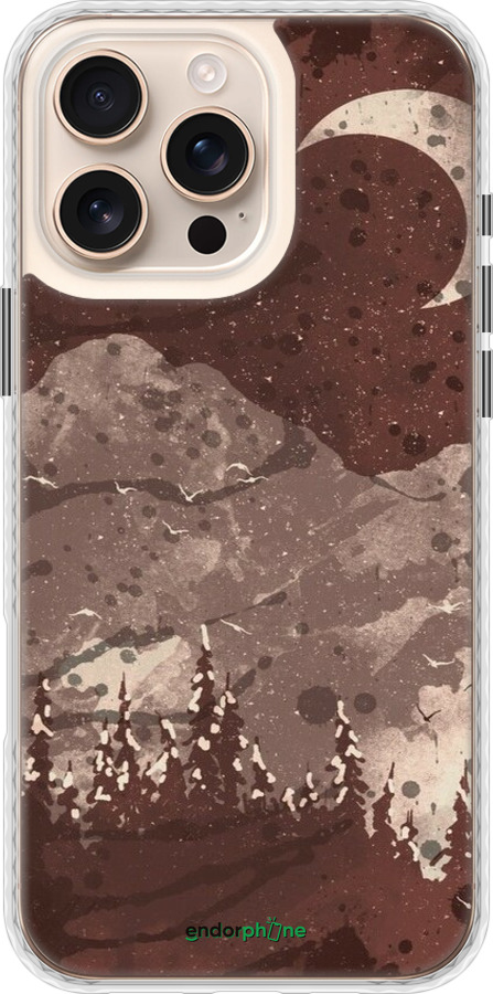 Чехол Bumper чехол С изображением лунного пейзажа в ночном лесу для Apple iPhone 16 Pro Max - 6546pc-3706 изображение 
