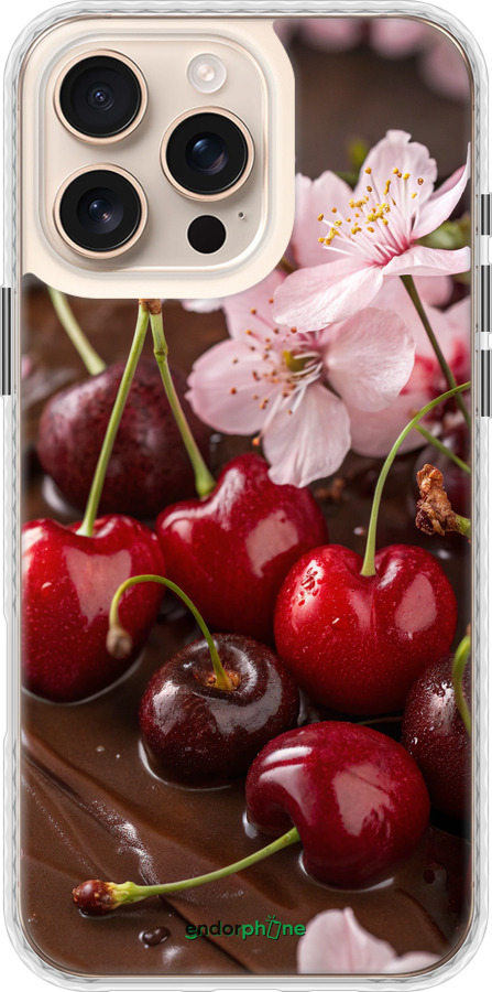 Чохол Bumper чехол Вишня у шоколаді для Apple iPhone 16 Pro Max - 6698pc-3706 изображение 