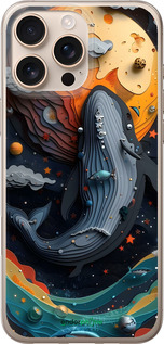 Силиконовый чехол Кит в космосе для Apple iPhone 16 Pro Max - 6328u-3706 изображение 