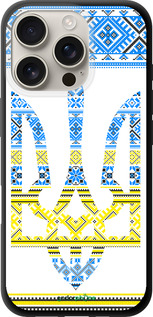 TPU чехол Герб - вишиванка жовто-блакитна  для Apple iPhone 16 Pro - 1197b-3708 изображение 