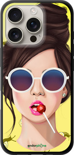 TPU чехол Девушка с чупа-чупсом для Apple iPhone 16 Pro - 3979b-3708 изображение 