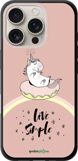 TPU чехол Единорожка в пончике для Apple iPhone 16 Pro - 4282b-3708 изображение 