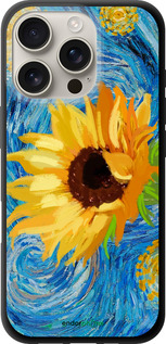 TPU чехол Цветы желто-голубые для Apple iPhone 16 Pro - 5308b-3708 изображение 