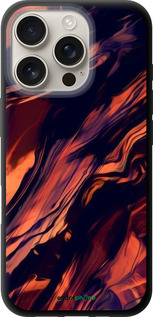TPU чехол Черно-оранжевая абстракция для Apple iPhone 16 Pro - 5340b-3708 изображение 