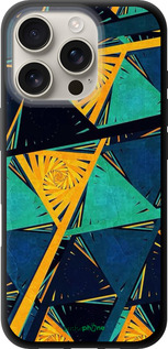 TPU чехол Арт, абстракция, желтый, синий для Apple iPhone 16 Pro - 5382b-3708 изображение 