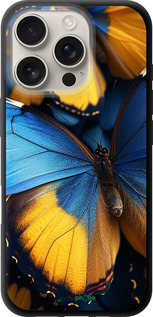 TPU чехол Желто-голубые бабочки для Apple iPhone 16 Pro - 6046b-3708 изображение 