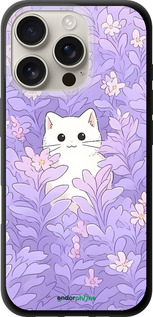 TPU чехол Котик в цветах для Apple iPhone 16 Pro - 6390b-3708 изображение 