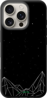TPU чехол Черно белые абстрактные горы для Apple iPhone 16 Pro - 6437b-3708 изображение 