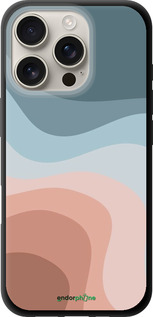 TPU чехол С синими и розовыми волнами в стиле ретро для Apple iPhone 16 Pro - 6532b-3708 изображение 
