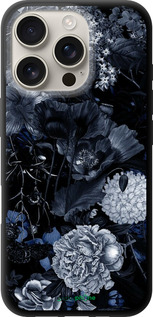 TPU чехол Абстрактный цветочный рисунок в синих тонах для Apple iPhone 16 Pro - 6539b-3708 изображение 