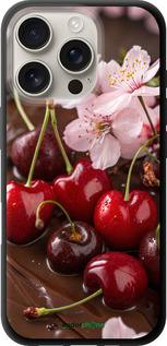 TPU чехол Вишня у шоколаді для Apple iPhone 16 Pro - 6698b-3708 изображение 