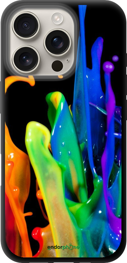 TPU чехол брызги краски для Apple iPhone 16 Pro - 3957b-3708 изображение 
