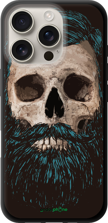 TPU чехол Череп с бородой для Apple iPhone 16 Pro - 4102b-3708 изображение 
