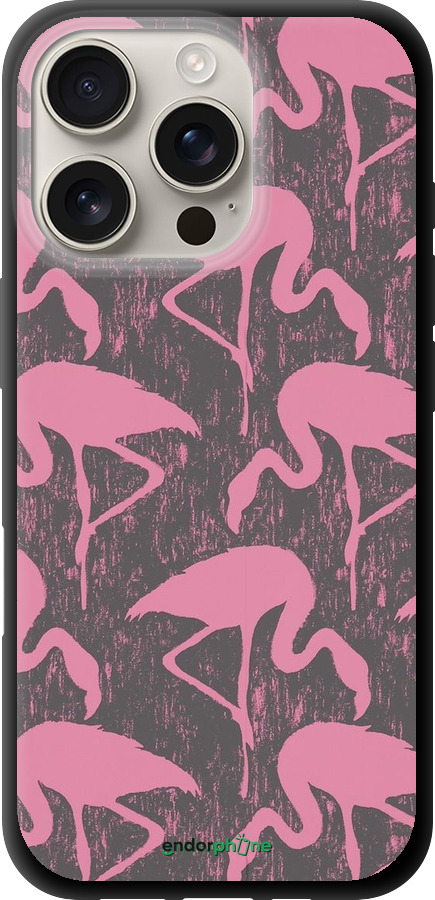 TPU чехол Vintage-Flamingos для Apple iPhone 16 Pro - 4171b-3708 изображение 